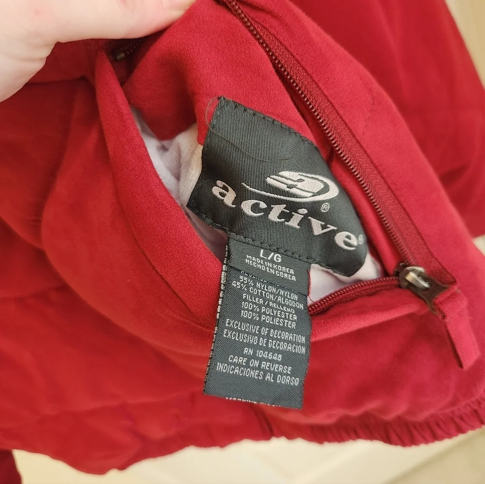 Vtg Mens Red Gray Reversible Puffer Jacket Alabama Crimson Tide Size L K/PP